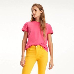 Tommy Hilfiger dámské růžové tričko Classics